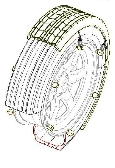 Wheel with outer tire